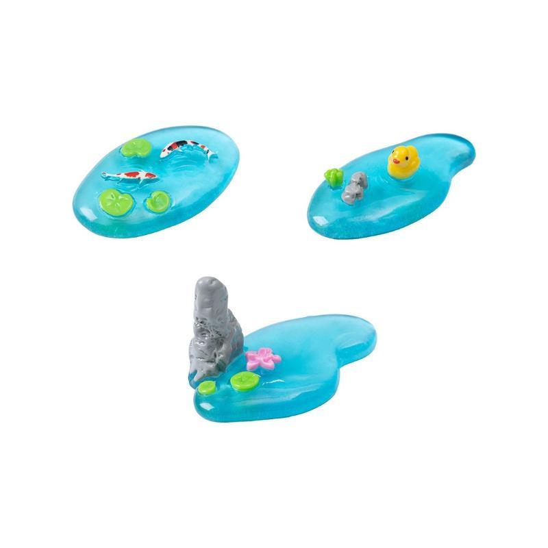 Bonsai Garden With Pond - Ornamen Kolam Resin Mini Dengan Desain