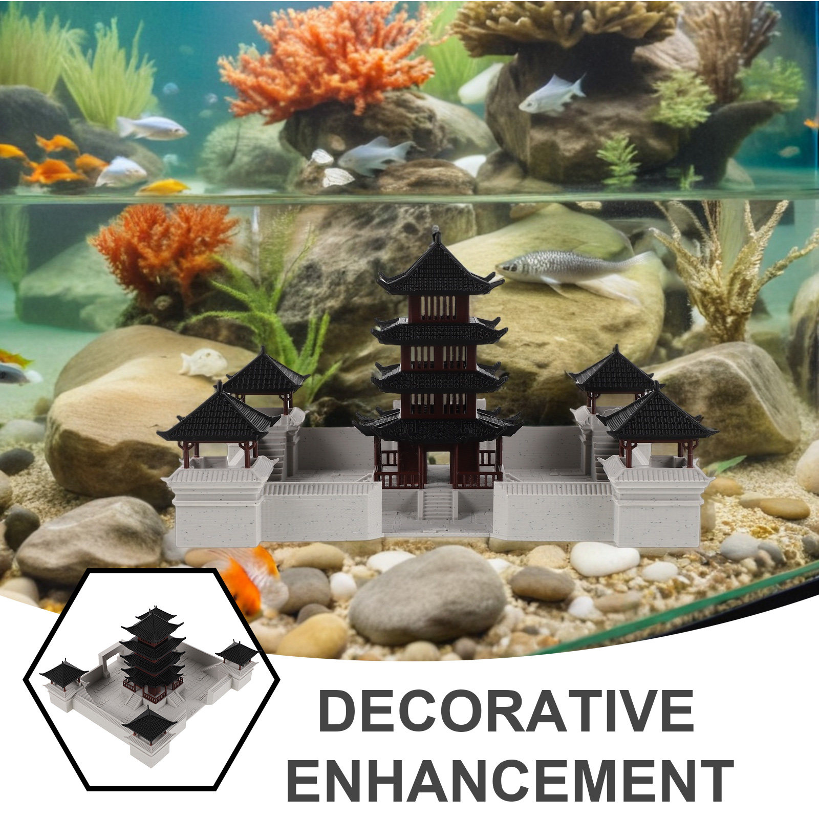 Patung Paviliun Miniatur Tiong - Bonsai Garden With Pond ulasan dan harga
