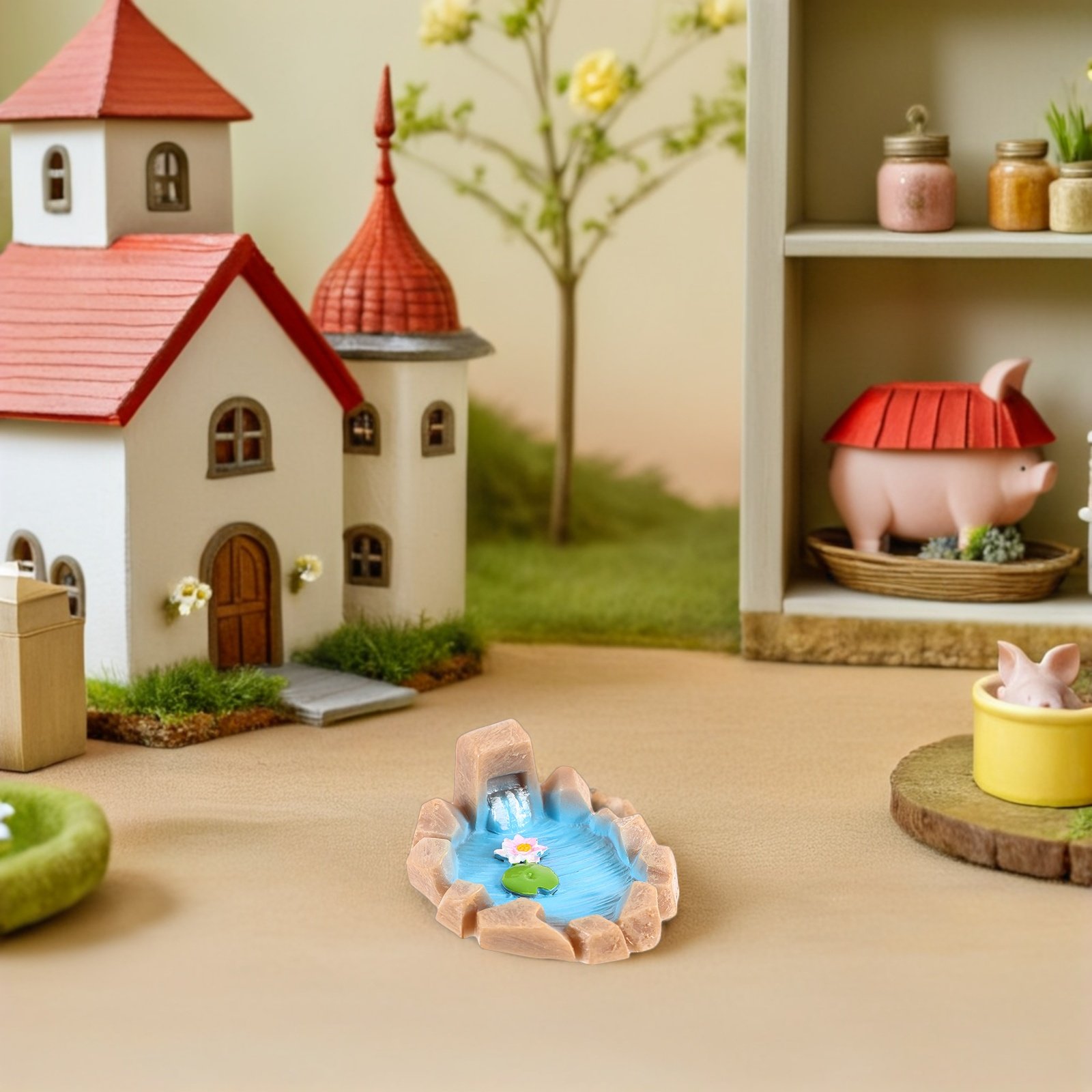4Pcs Dekorasi Kolam Miniatur R - Bonsai Garden Set Up ulasan dan harga