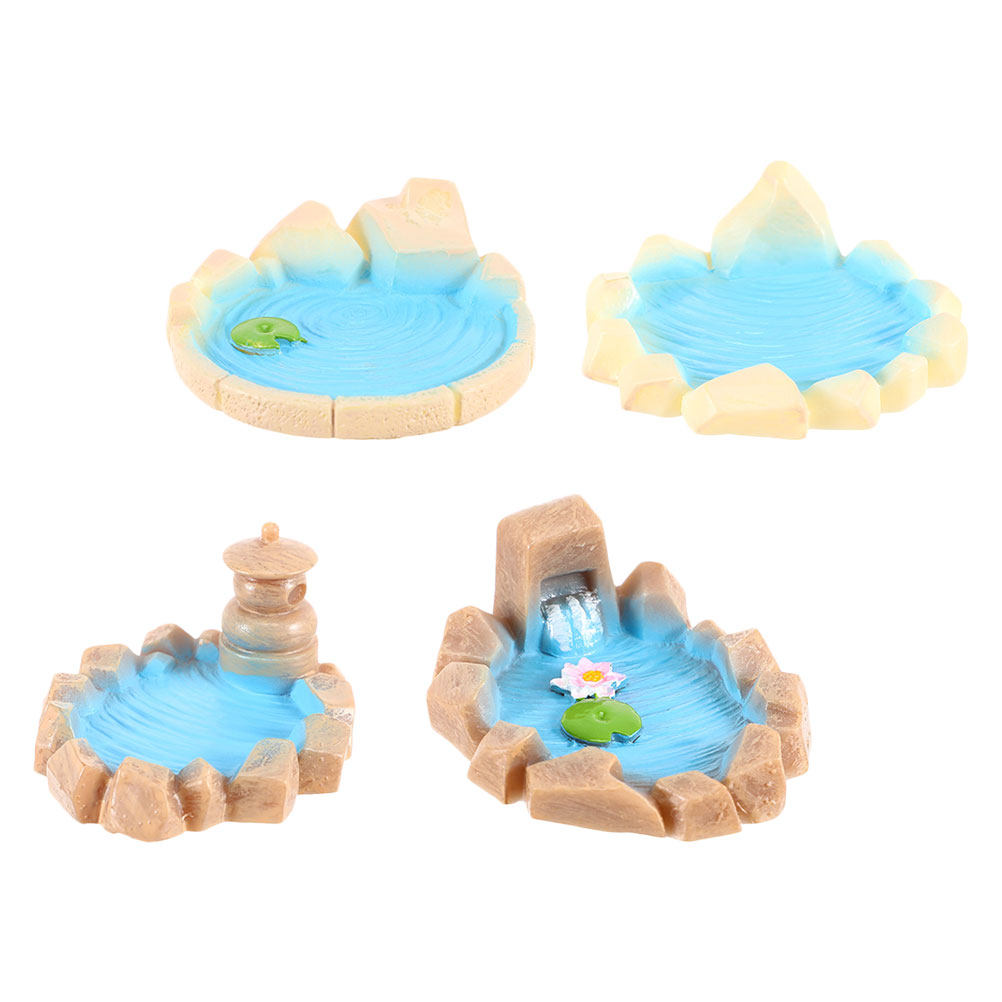 4Pcs Dekorasi Kolam Miniatur R - Bonsai Garden Set Up ulasan dan harga