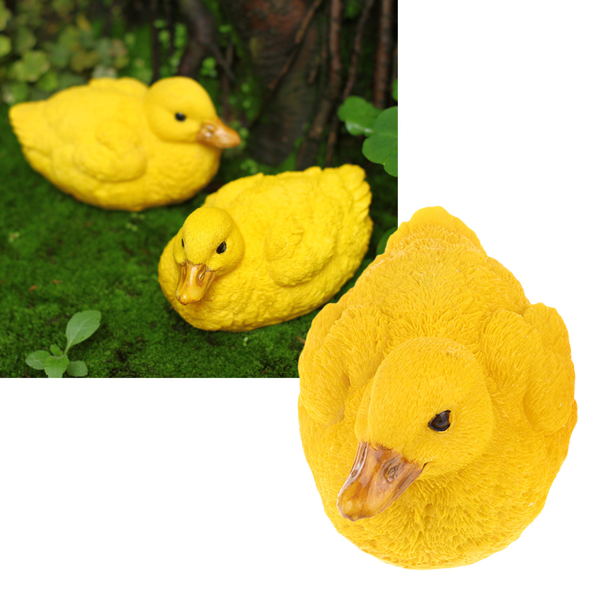 1 Pasang Dekorasi Bebek Kuning - Bonsai Garden With Pond ulasan dan harga
