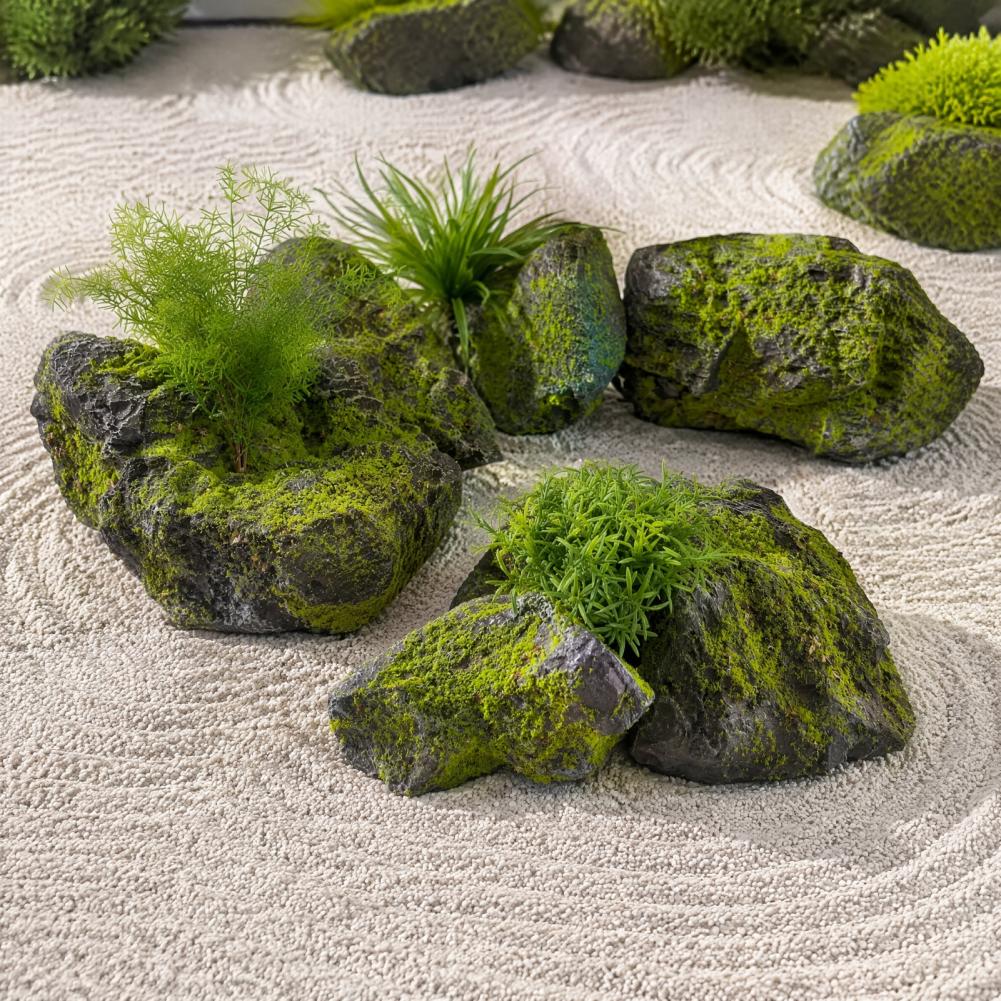 Batu Lumut Buatan untuk Lanska - Bonsai Garden With Pond ulasan dan harga