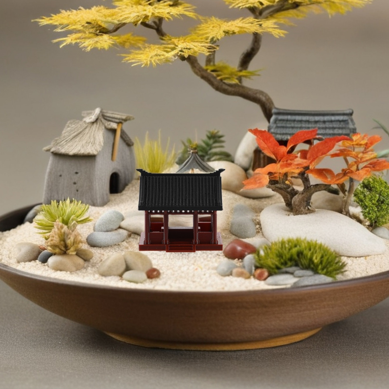 Patung Paviliun Asia, Ornamen  - Bonsai Garden Set Up ulasan dan harga