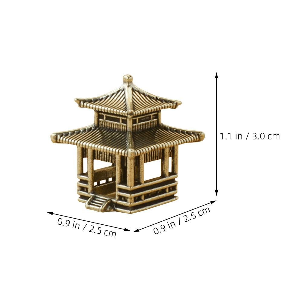Ornamen Paviliun Kuningan Gaya - Bonsai Garden Set Up ulasan dan harga