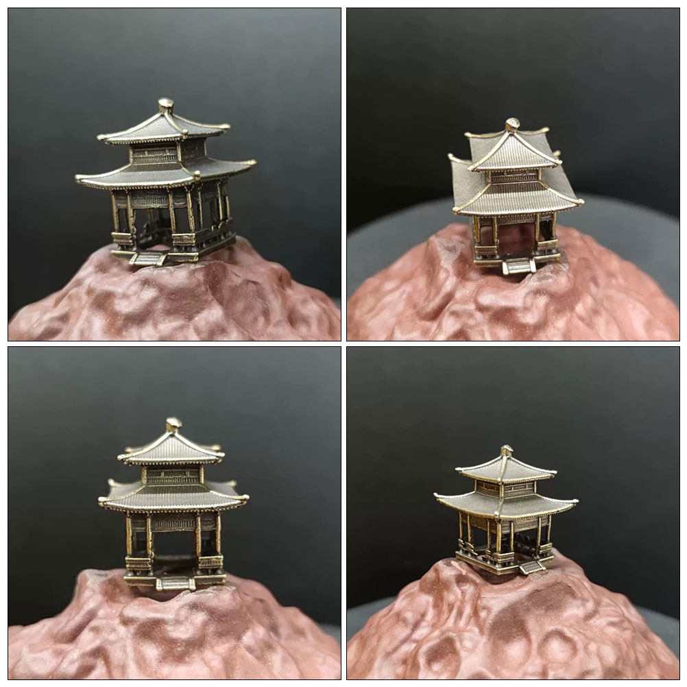 Ornamen Paviliun Kuningan Gaya - Bonsai Garden Set Up ulasan dan harga