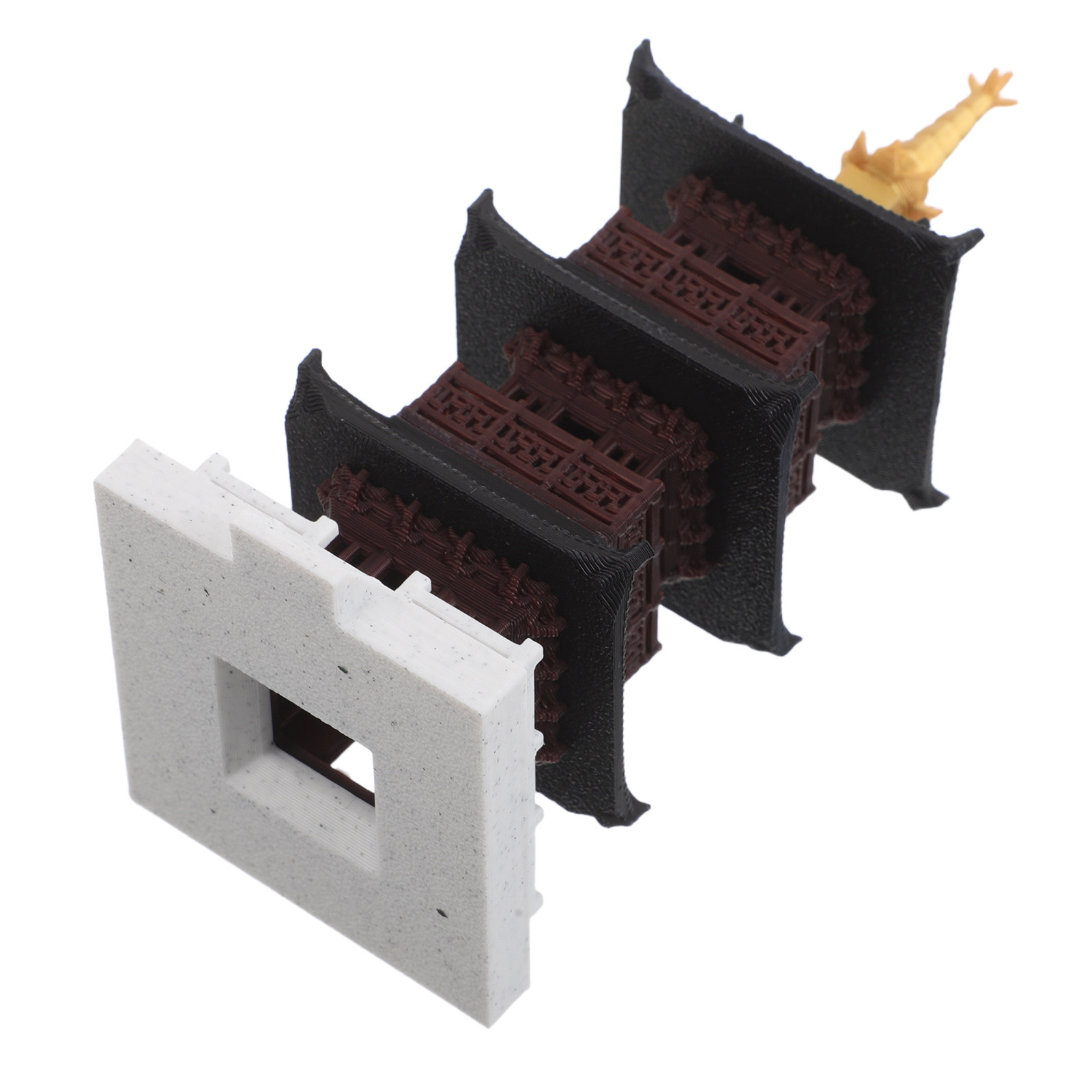 Patung Pagoda Cina Miniatur Me - Bonsai Garden Set Up ulasan dan harga