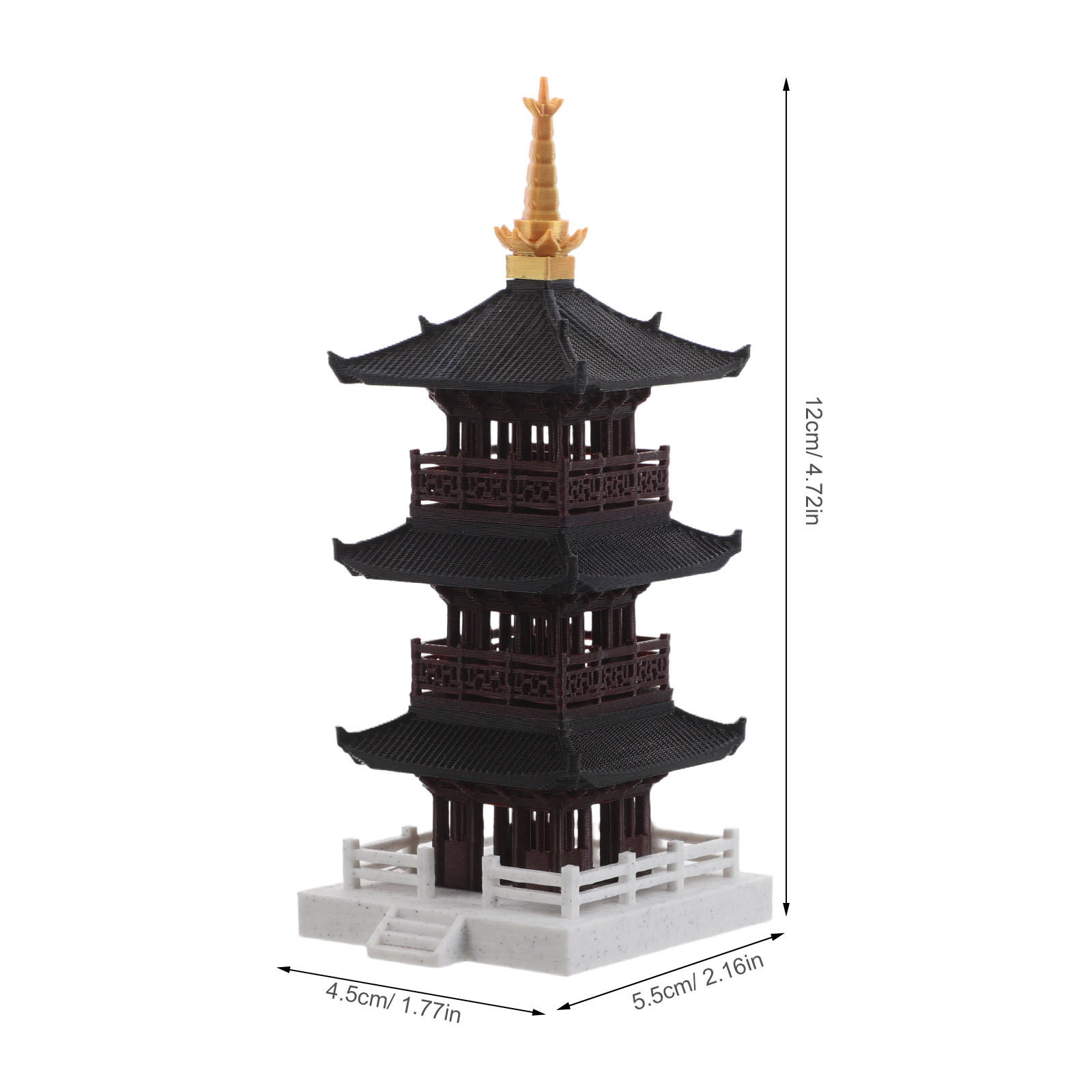 Patung Pagoda Cina Miniatur Me - Bonsai Garden Set Up ulasan dan harga